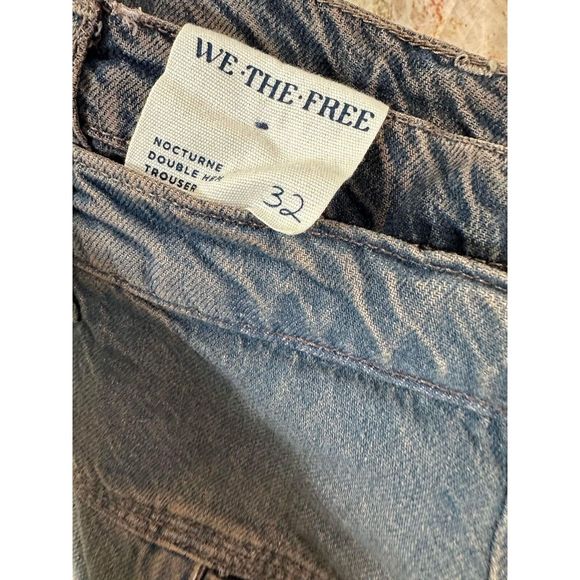Free People We The Free Nocturne Double Hem Trouser Jeans Size 32 - Picture 8 of 9